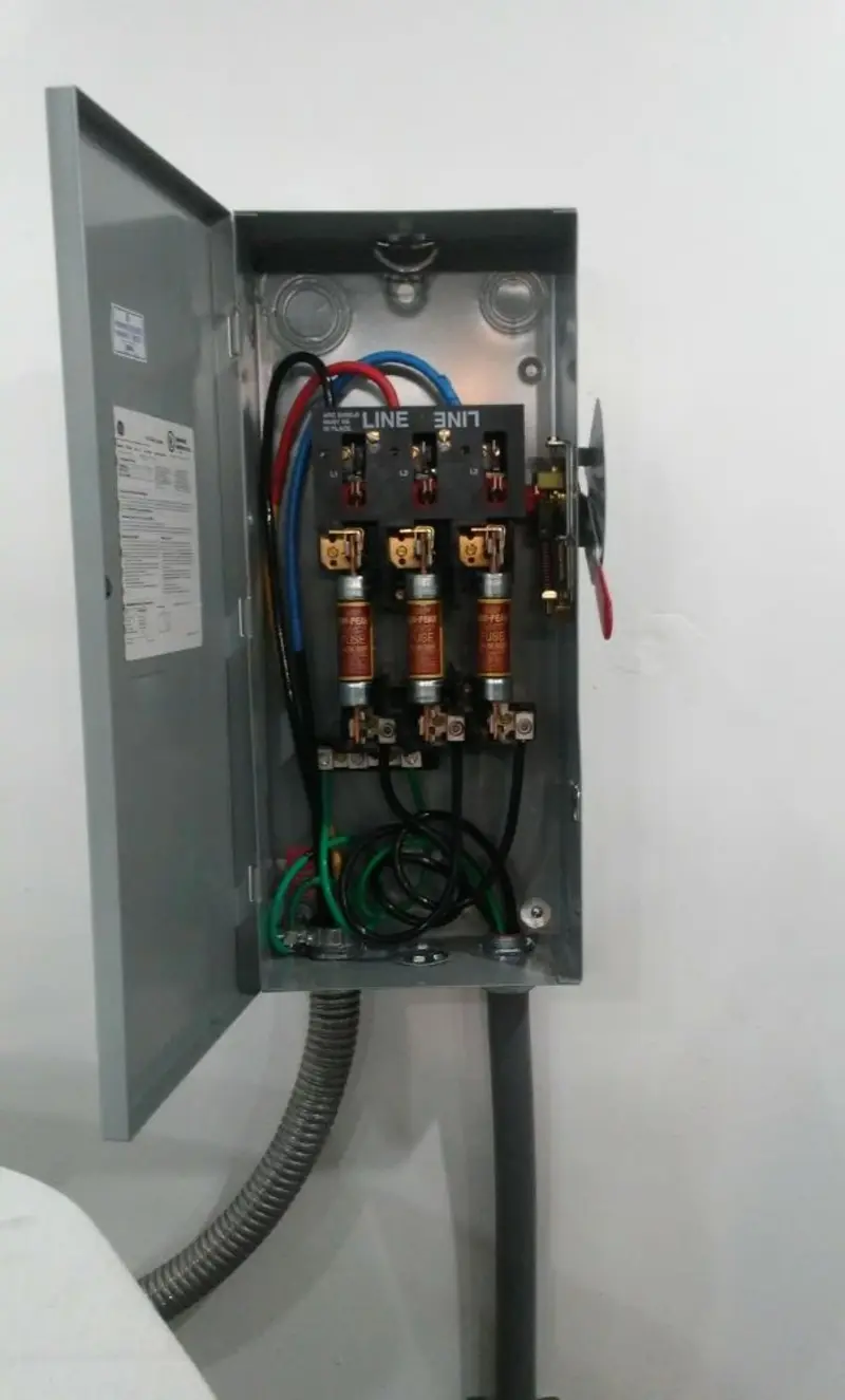Three-phase disconnect switch installed for Electrical Wiring & Rewiring in Cameron Park